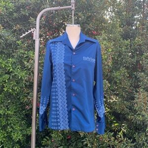 Vintage Velvet Touch Button-Down Shirt